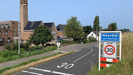 foto van kruispunt prinsenlaan in maasdijk